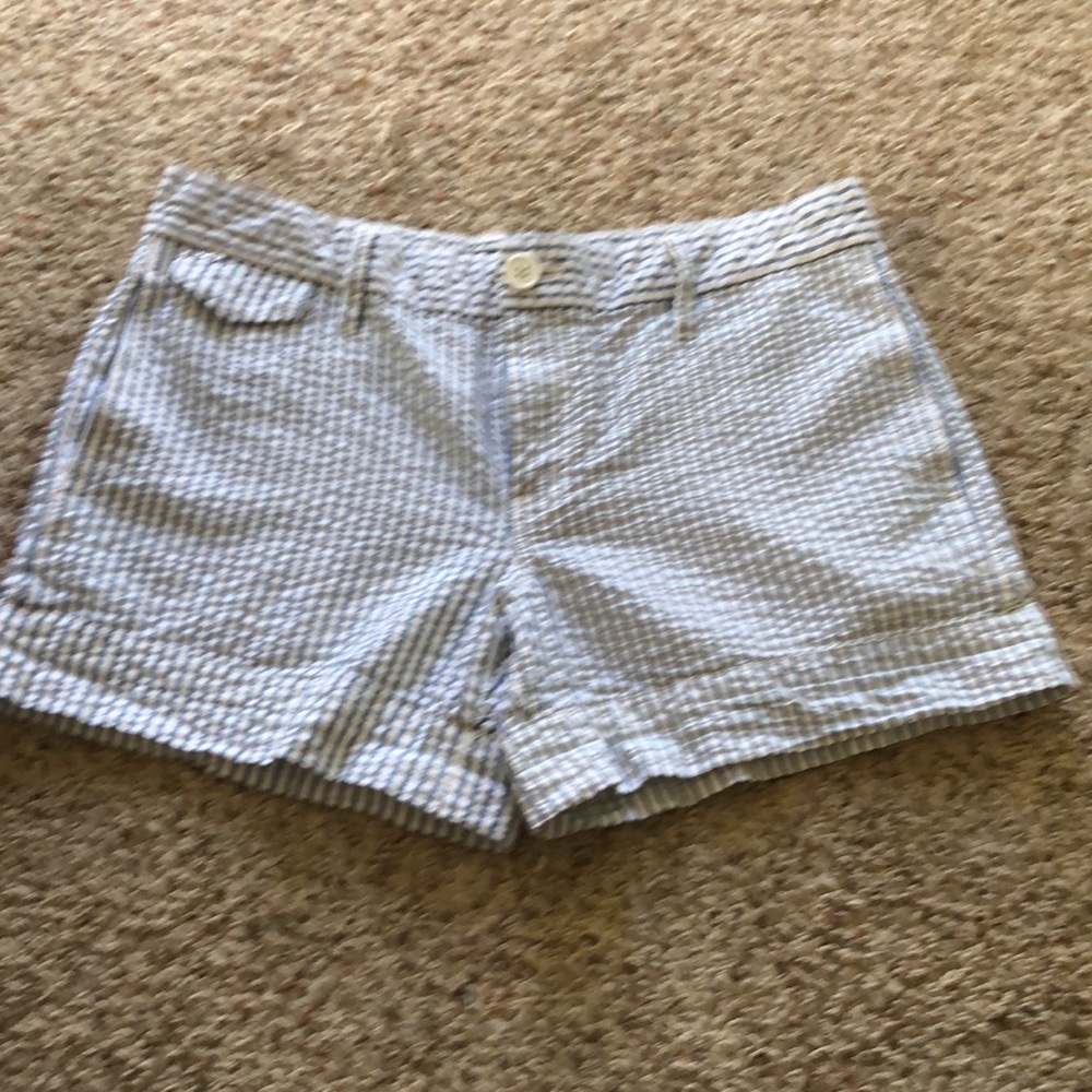 Joes jeans light blue and white striped shorts